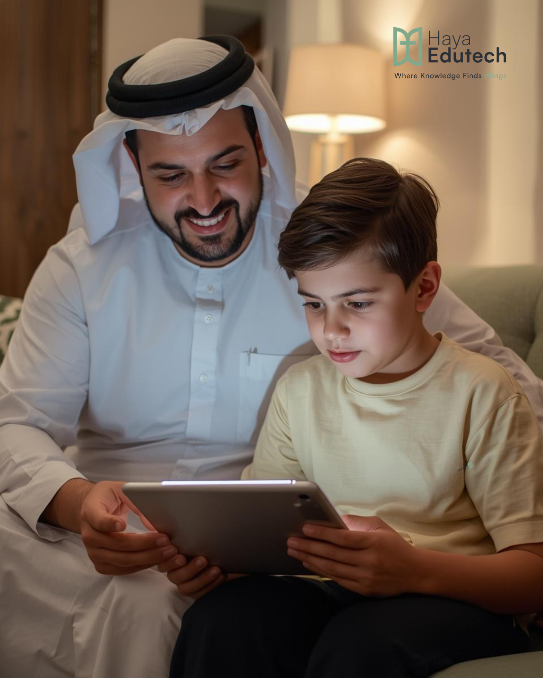 Parent and child tutoring session UAE